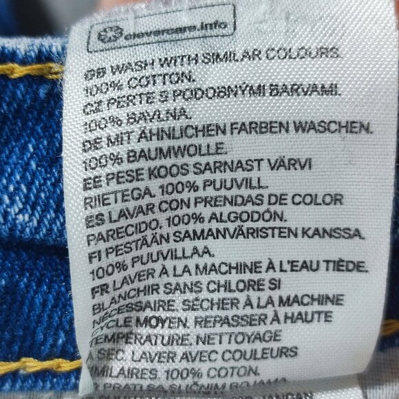 H&M 90's Baggy Jeans women's sz 12 medium washed denim blue recycled collection - Picture 8 of 14